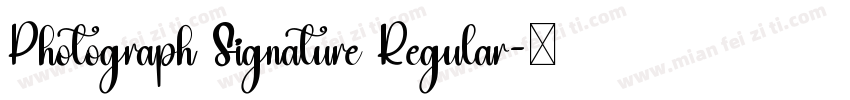 Photograph Signature Regular字体转换